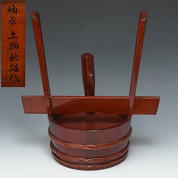 銅製ポット　桶　置物　古道具 Amazon.co.jp: 角樽桶匠土洞秋雄（作）酒樽木製酒桶オブジェ置物
